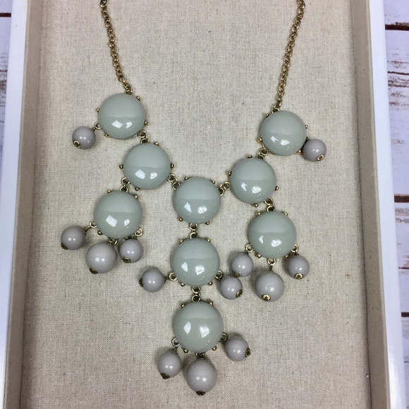 Gray Iconic J. Crew Bubble Statement Necklace - Picture 6 of 8